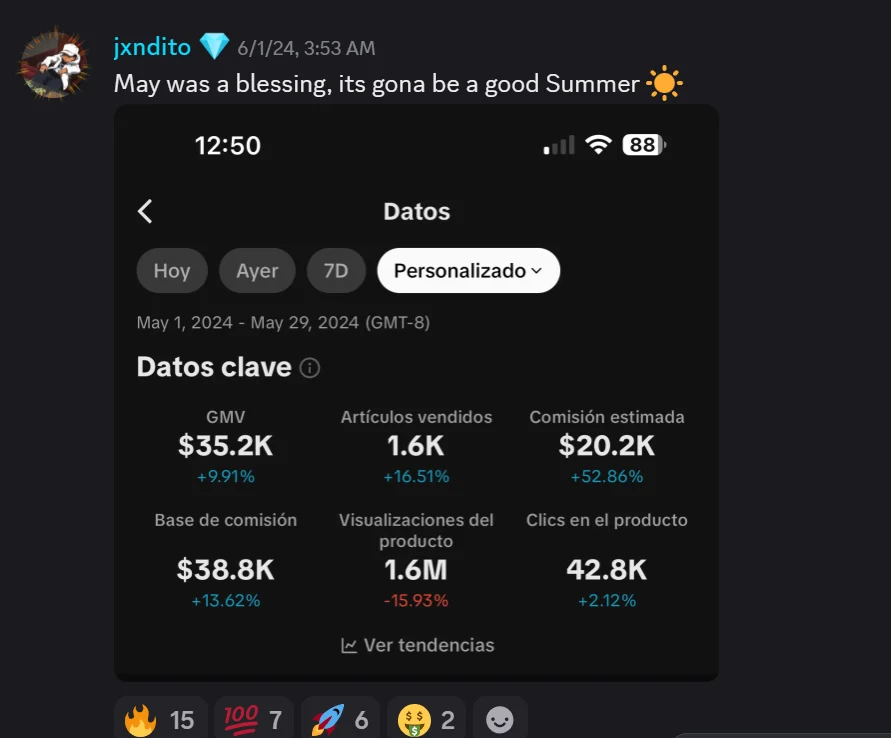 jxndito affiliate earnings screenshot